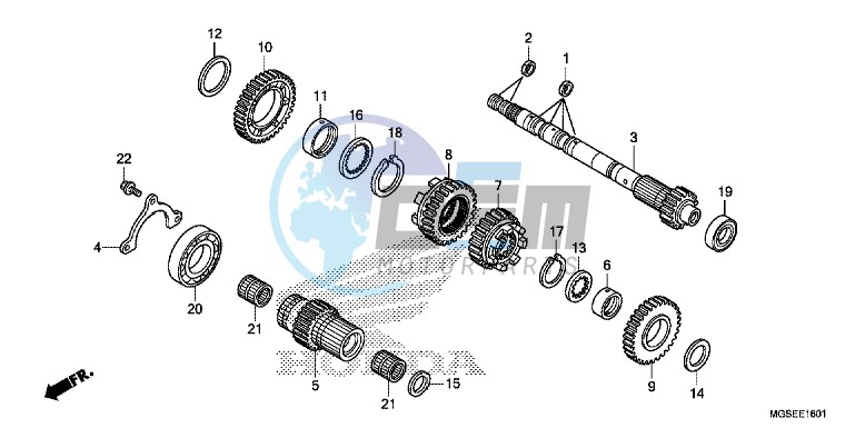 TRANSMISSION (NC700SD) (MAINSHAFT)