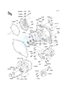 KLX 250 D [KLX250R] (D2-D4) [KLX250R] drawing ENGINE COVER-- S- -