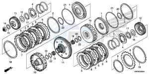 TRX500FA5H TRX500FA ED drawing CLUTCH (DCT)