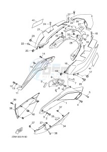 YPR125R XMAX 125 EVOLIS 125 (2DM3) drawing SIDE COVER