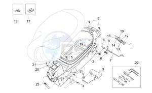 Mojito custom 50 2t (eng. aprilia) drawing Helmet compartment