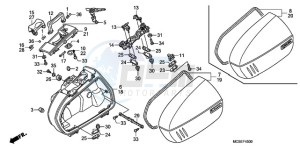 ST1300A9 ED / ABS MME drawing SADDLE BAG