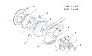 Mojito custom 50 2t (eng. aprilia) drawing Variator I