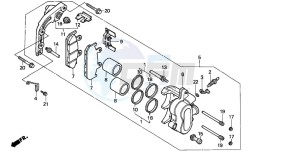 VT600CD drawing FRONT BRAKE CALIPER