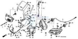 TRX500FE9 Australia - (U) drawing HEADLIGHT