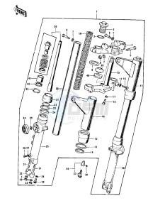 Z1 A [Z1-Z1A] 900 drawing FRONT FORK