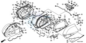 GL1800D GoldWing - GL1800-D UK - (E) drawing SADDLEBAG (GL1800C/ D/ E/ F/ G)