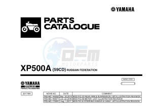 XP500A T-MAX T-MAX 500 (59CD) drawing .1-Front-Page