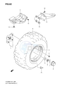 LT-F250 (E17) drawing LEFT REAR WHEEL