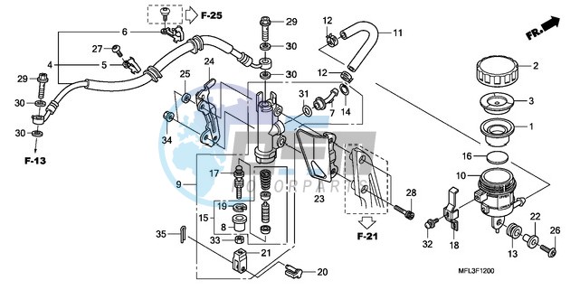 REAR BRAKE MASTER CYLINDER (CBR1000RR)