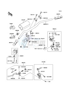 KFX450R KSF450B8F EU drawing Handlebar