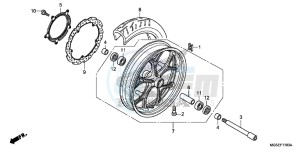 NC700SDD NC700S Dual Cluth ABS 2ED drawing FRONT WHEEL