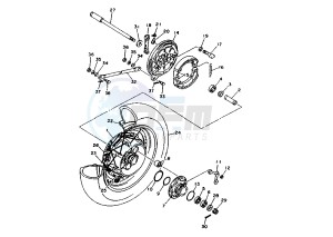 XV VIRAGO 750 drawing REAR WHEEL