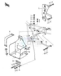 KZ 400 A B (A1-B2) drawing BATTERY CASE_ELECTRO BRACKET