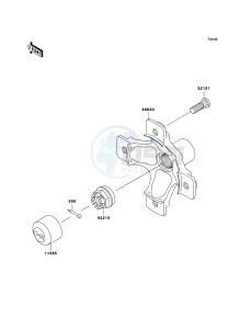 KVF650 4x4 KVF650D6F EU GB drawing Rear Hub