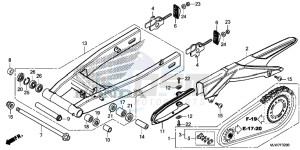 CB500F Europe Direct - (ED) drawing SWINGARM