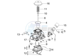 Beverly 250 (USA) USA drawing Carburetors components