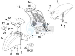 Beverly 250 Tourer (USA) USA drawing Wheel housing - Mudguard