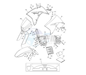 XT X BRA 125 drawing FRONT BODY