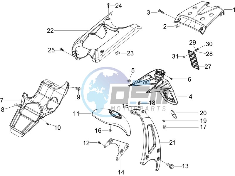 Rear cover - Splash guard