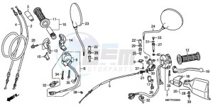 XL1000VA9 Ireland - (EK / ABS) drawing HANDLE LEVER/SWITCH/CABLE