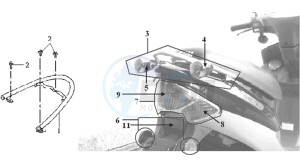 DD50 drawing REAR LUGGAGE FRAME