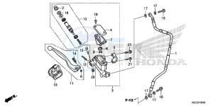 CRF250XD CRF250R Europe Direct - (ED) drawing FRONT BRAKE MASTER CYLINDER