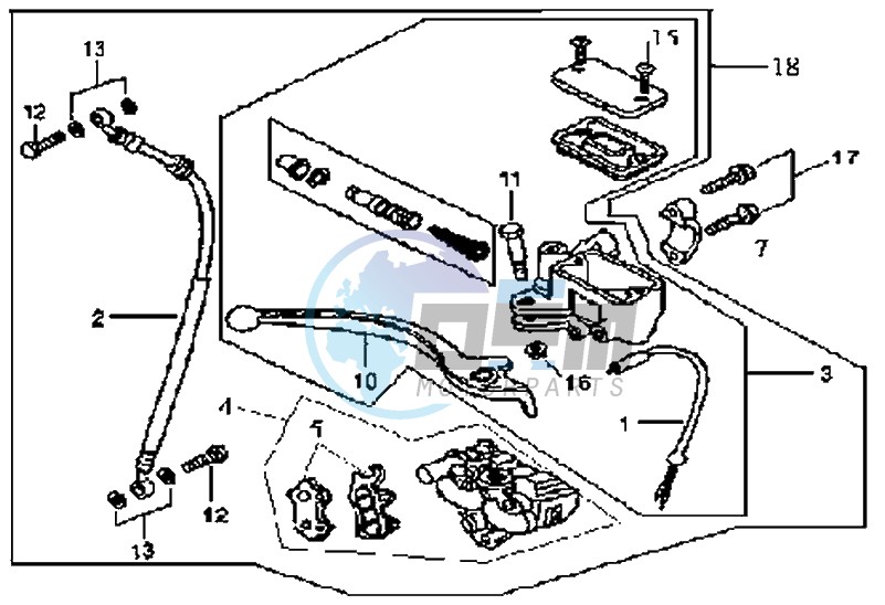 FRONT BRAKE  CALIPER / BRAKE LEVER /BRAKE LINE