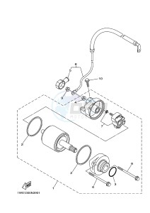 MT07 MT-07 700 (1WSB 1WSC) drawing STARTING MOTOR