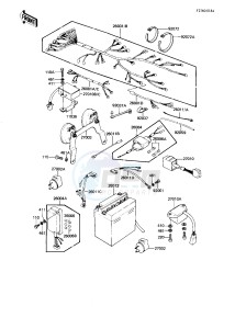 KZ 750 N [SPECTRE] (N1-N2) [SPECTRE] drawing CHASSIS ELECTRICAL EQUIPMENT