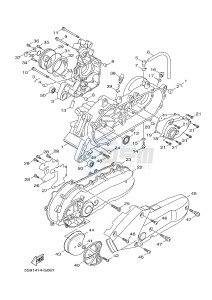 YW125CB BW'S 125 (37D7) drawing CARTER CRANKCASE