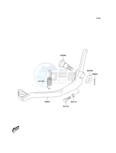 KLX 125 B [KLX125L] (B1-B3) [KLX125L] drawing BRAKE PEDAL