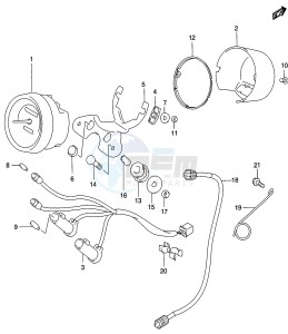 GZ250 (K3) drawing SPEEDOMETER (MODEL K3)