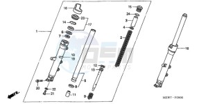 NT700VA F drawing FRONT FORK