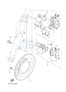 YS125-5C YS125 (BT41) drawing FRONT BRAKE CALIPER