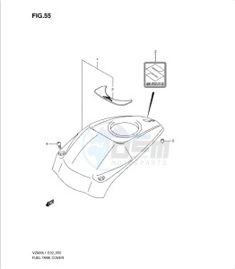 VZ800L1 drawing FUEL TANK COVER