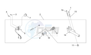 Scarabeo 50 2t (eng. Minarelli) drawing Lock hardware kit