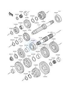 ZX 750 P [NINJA ZX-7R] (P1-P4) [NINJA ZX-7R] drawing TRANSMISSION