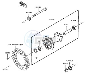 KX 80 J [BIG WHEEL] (J2) [BIG WHEEL] drawing FRONT HUB