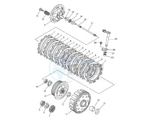 YZ F 250 drawing CLUTCH