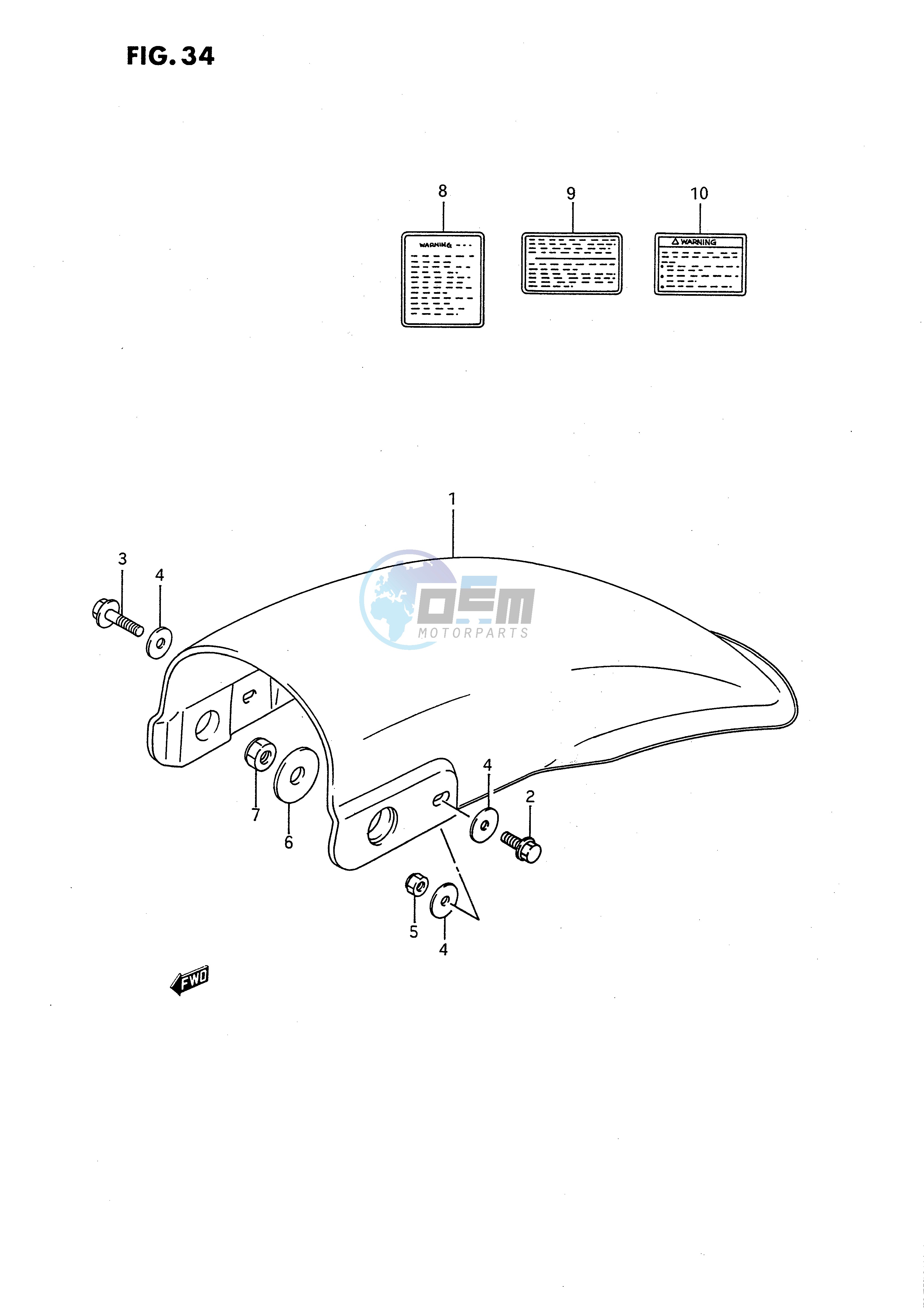 REAR FENDER (MODEL G H K L M)