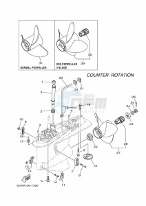 FL225FETX drawing PROPELLER-HOUSING-AND-TRANSMISSION-4