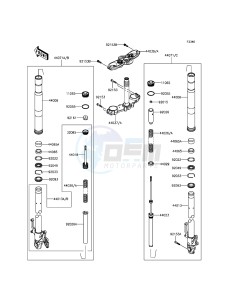 Z800 ABS ZR800DFF UF (UK FA) XX (EU ME A(FRICA) drawing Front Fork