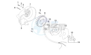 Scarabeo 50 2t (eng. Minarelli) drawing Flywheel