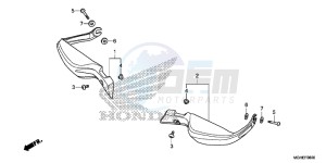 VFR1200XDE CrossTourer - VFR1200X Dual Clutch 2ED - (2ED) drawing KNUCKLE GUARD