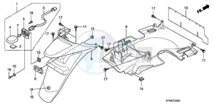 SH300A9 ED / ABS TBX drawing REAR FENDER