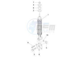 LX 125 4T 3V ie Vietnam drawing Rear suspension - Shock absorber - s