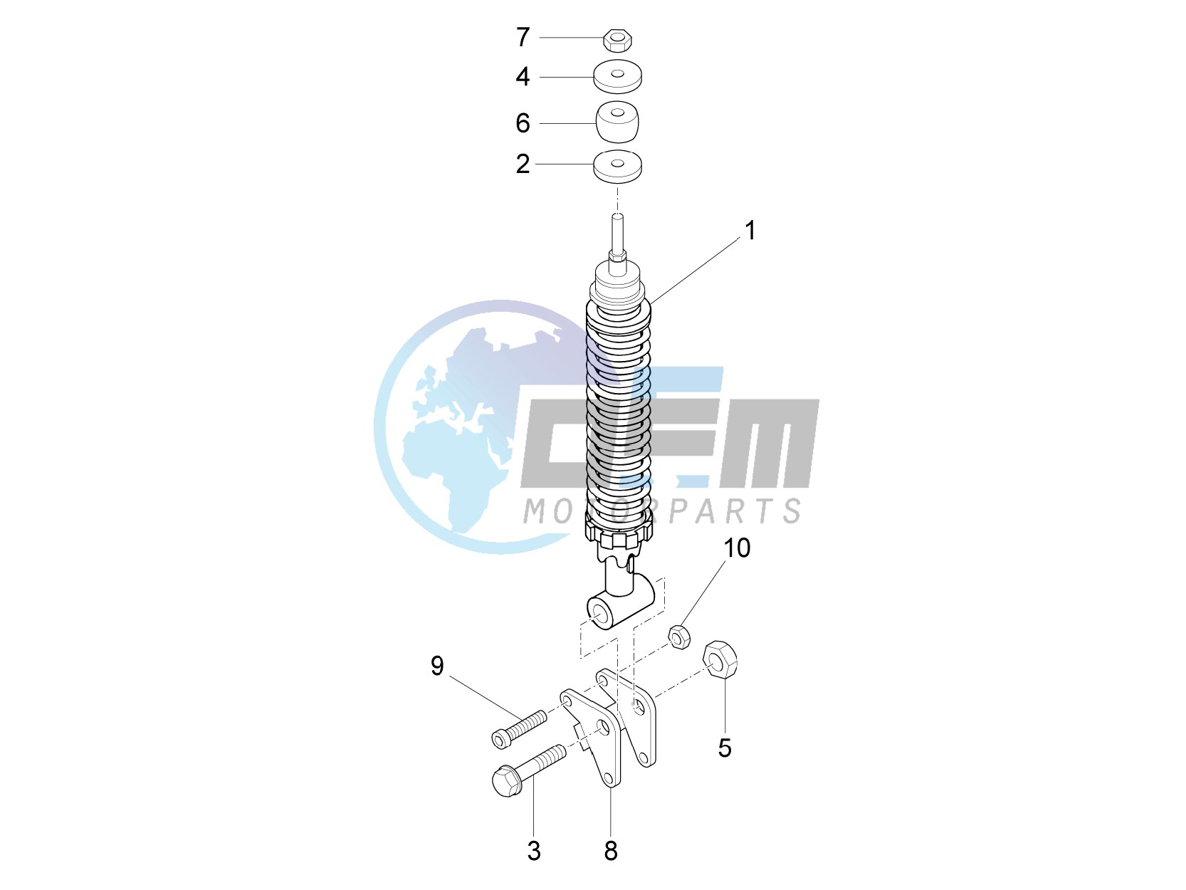 Rear suspension - Shock absorber - s