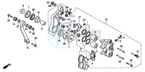 CN250 drawing FRONT BRAKE CALIPER