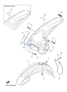 WR250F (1HCE) drawing FENDER